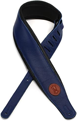 Levy's Leathers Gitarrengurt Country Collection – Blau, Veloursleder, Verstellbar 44-58 Zoll, Made In Canada