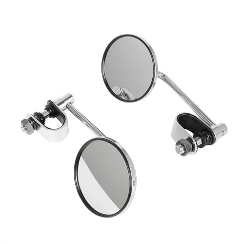 Retrovisores universales motocicleta redondos CNC plata para manillar 22mm 25mm