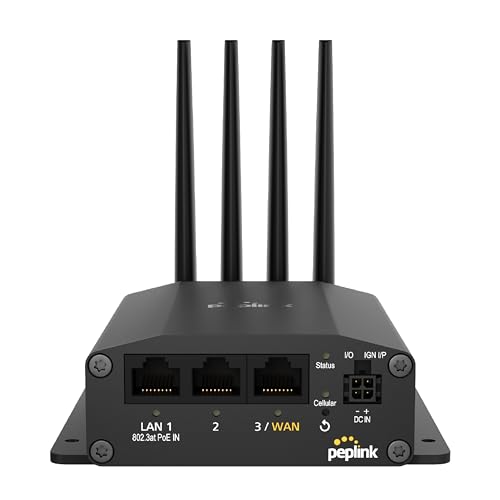 Peplink Robust mobile router 5G MAX BR1 Mini 5G, redundant SIM slots and integrated eSIM, Ethernet LAN connections (without Wi-Fi or GPS), expandable to dual WAN router: electronic
