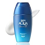 スキンアクア(SKIN AQUA) ヒアルロンセラムUV SPF50+・PA++++ UVカット (エタノールフリー 無香料 無着色 パラベンフリー 敏感肌; 化粧下地 メークアップ; うるおい続く3種のヒアルロン酸配合 さっぱり ジェル)