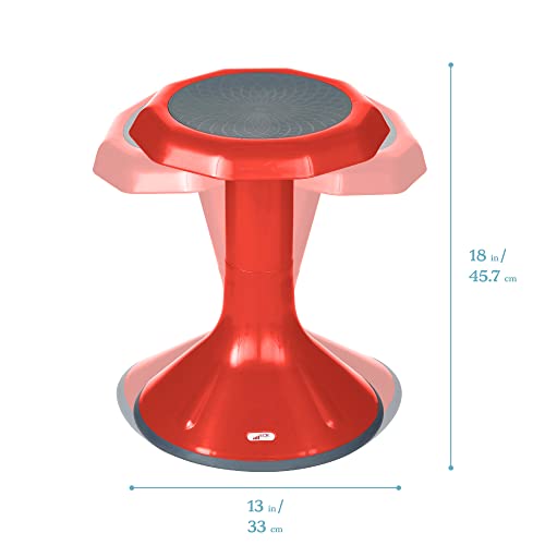 Image of ECR4Kids ACE Active Core Engagement Wobble Stool, 18-Inch Seat Height, Flexible Seating, Red