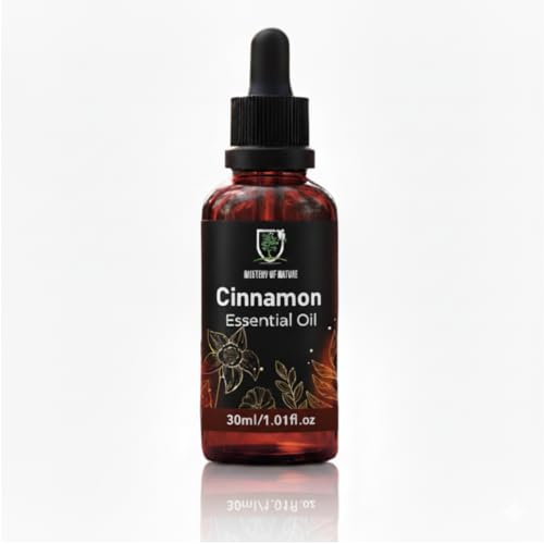 Mystery Of Nature Cinnamon Essential Oil 30ml 100% Pure Cinnamon Essential Oils for Diffusers for Home Air Freshener Diffuser Oil with Glass Dropper Aromatherapy & DIY Home