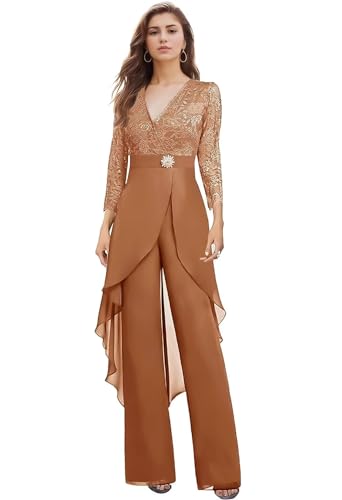 Long Sleeve Classy Jumpsuits For Weddings Pieces Mother Of The