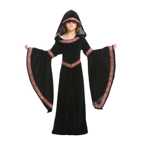 Disfraz Medieval Princesa Niña BJU Talla Small Negro miniatura 1