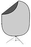 Savage Dark Gray/Light Gray Collapsible Backdrop, 5' W x 6' H w/ 8' Aluminum Stand