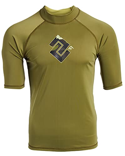 Image of Kanu Surf Men's Fiji UPF 50+ Short Sleeve Sun Protective Rashguard Swim Shirt