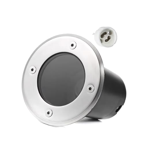 Voltix Faretto a LED Segnapasso Calpestabile da Esterno IP65, da Incasso a Terra per Viali, Sentieri e Giardino, Luce Calda 220V (Rotondo)