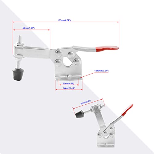Image of 1PCS 304 Stainless Steel Type 225D, 440 lbs Quick Clamping Tool, Horizontal Quick Clamp