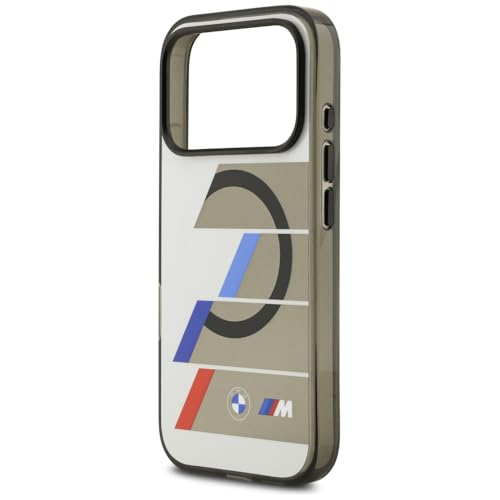 Coque iPhone 17 Pro BMW M haut de gamme, finition IML anthracite et boutons en métal chic