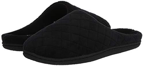 Dearfoams womens Leslie Quilted Terry Clog Slipper, Black Multi, X-Large Wide US | Image 7