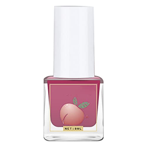 XZincer Esmalte de uñas rosa transparente Esmalte de uñas a base de agua despegable se puede quitar sin lámpara de uñas, esmalte de uñas transparente de secado rápido para el hogar 8 (G, A)