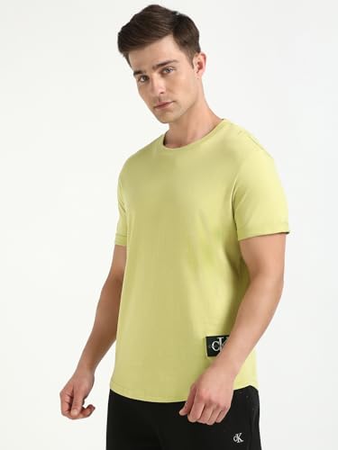 Calvin Klein Badge Turn UP Sleeve T Shirt / Moonbeam Homme - vue 8