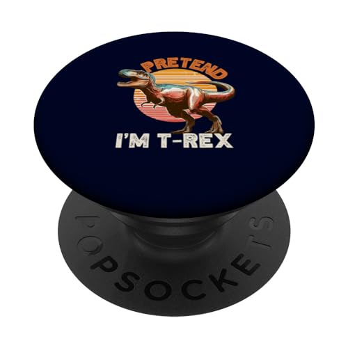 Disfraz divertido de dinosaurio para fiesta de Halloween de Pretend I'm T-Rex PopSockets PopGrip Intercambiable
