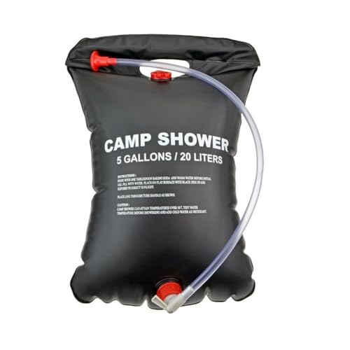 rupusiner Bolso de Ducha Solar Campamento bolsita de Ducha con calefacción Solar bañera portátil para Viajes al Aire Libre Escalada (5 galones/20 l)