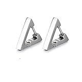 Pendientes de aro para Mujer, Pendientes de Acero Inoxidable quirúrgico, Aros en Forma de triángulo Pulido