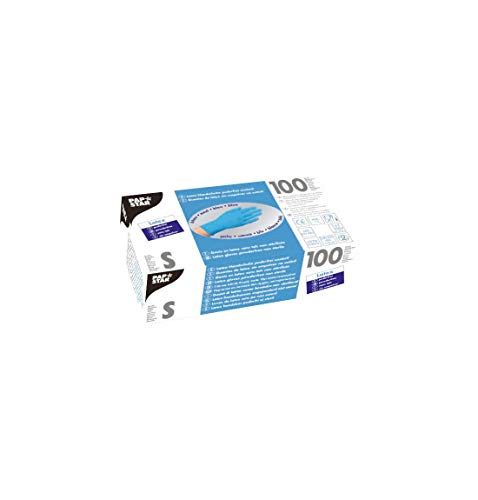 Preisvergleich Produktbild PAPSTAR Einweghandschuhe Latex S ungepudert Blau 100 Stück