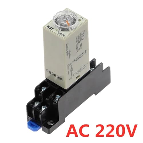 Temporizador relé H3Y-2 DPDT con retardo de encendido analógico y base de conexión de 8 pines 2