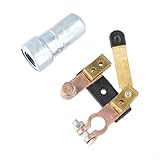 Interruttore di scollegamento della batteria Master con detergente interno per spazzole, design resistente per migliorare le prestazioni dei veicoli (ottone)