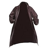 [Doppio antipioggia] Il nostro poncho ha un doppio design di cerniera e bottone allo stesso tempo, che rafforza l'impermeabilità e l'elevata elasticità dei polsini è progettata per impedire l'ingresso di acqua, il che è comodo e pratico.