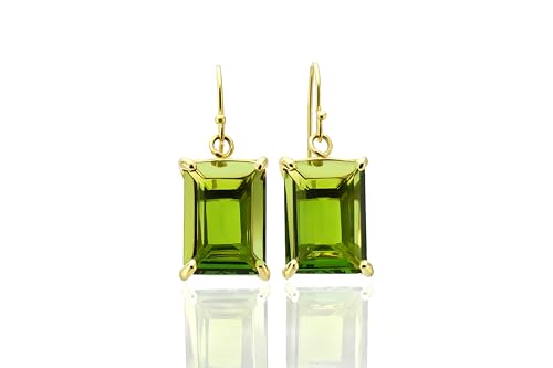 Boucles d'oreilles or dangle péridot pour sublimer un teint terne