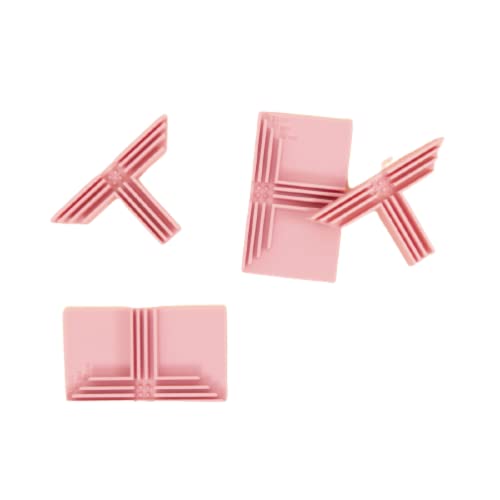 Craftelier Lot de 4 angles en T pour carton et création de séparateurs de 1,5 mm, 2 mm et 3 mm d’épaisseur Rose