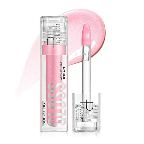 Pudaier Excellent Recovery Glossy Lip Balm, Moisturizing Lip Care Tinted Lip Oil, Hydrating Plumping Lip Gloss Balm, Non-Sticky Long Lasting Light Texture LipGloss Oil for Dry Lip (09 Blush Bloom)