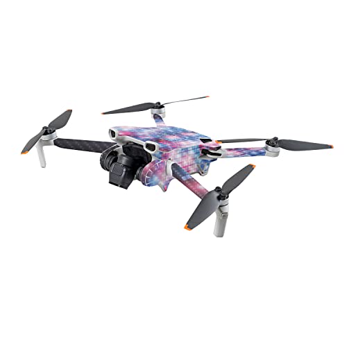 Image of MightySkins Carbon Fiber Skin Compatible with DJI Mini 3 - Neon EQ | Protective, Durable Textured Carbon Fiber Finish | Easy to Apply | Made in The USA