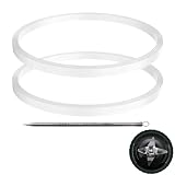 2 Pcs Gaskets Rubber Seal Ring O-Ring Replacement Parts Compatible with Nutri Ninja Professional Blender 6 Fins Blade BL620C BL660C BL663 BL663CO BL740 BL770 BL773 BL780C (3.22 inch/8.18cm Gaskets)