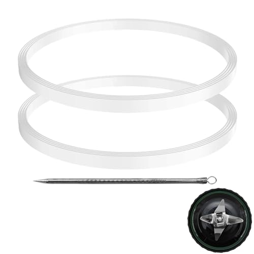 White Rubber Gaskets Seal O-Ring Replacement Parts for Ninja Blender Blade 6 Fin, Compatible with Nutri Ninja Single Serve Blender BL620C BL660 BL663 BL770 BL780 QB3001SS (3.22 inch Gaskets)