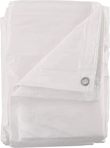 Kotap 20 x 30 Ft. Fire-Retardant Tarp for Construction Job Sites Requiring Tarpaulin, White (FR-2030)