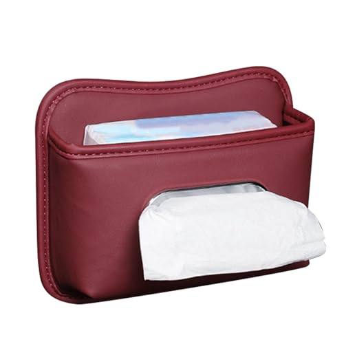 Soporte para Pañuelos De Coche | Dispensador De Toallas De Papel De Cuero - Cubierta para Porta Pañuelos,para Respaldo De Asiento Consola Visera SUV Camión Hogar Restaurante