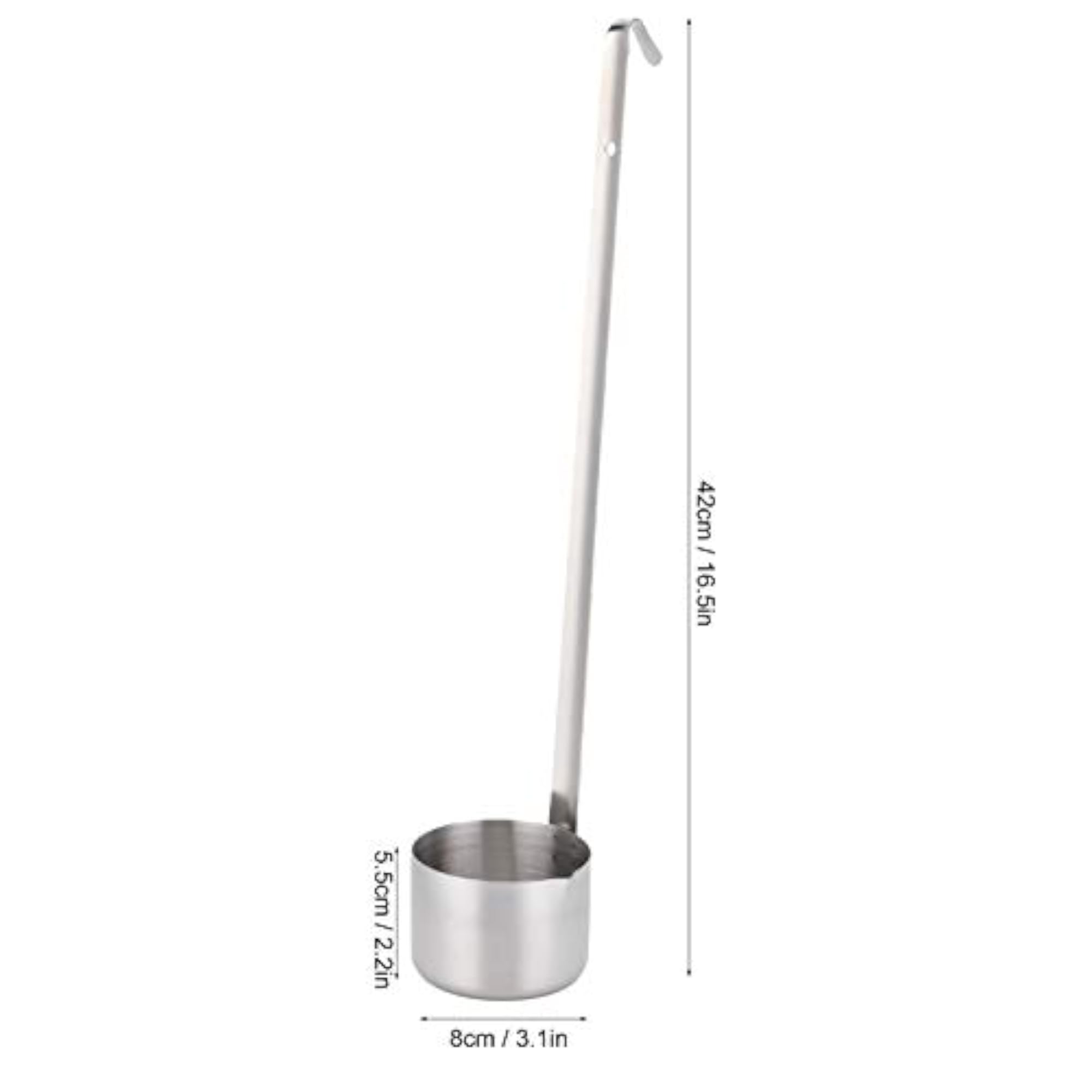 Stainless Steel Long Handle Wine Dipper Ladle with Hook