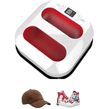 ERICAT Portable Press Machine, 9"x9"Mini Heat Press Maker with LED Display Screen, Heat Plate Heats Up to 400F 205C, Uniform Heating and Adjustable Temperature, for T Shirts, Cap and Tablecloth