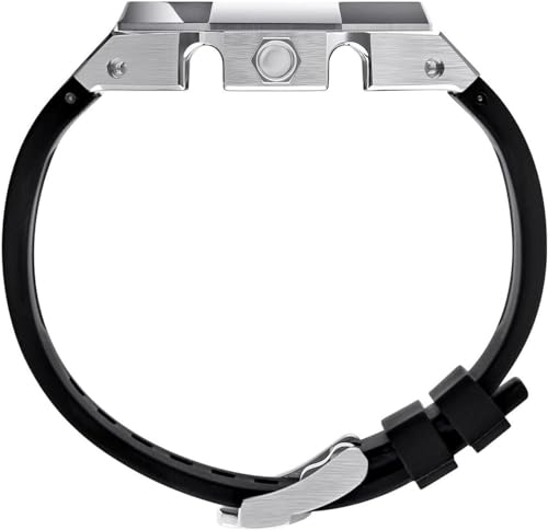 Kit conversion montre GA2100 en acier et bracelet caoutchouc fluoré - 5