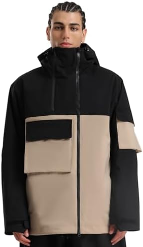 GSOU SNOW Men's Snowboarding Jacket Loose Ski Snow Jacket Baggy W...