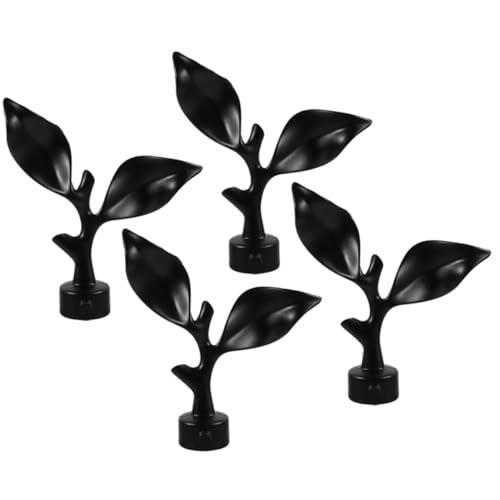 OUNONA 4Pcs Decorative Roman Rod End Matte Curtain Pole Finials Elegant Curtain Rod Head Decor Stylish Curtain Accessories for Home Easy to Install