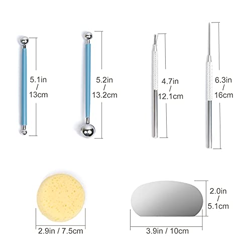 Nozomy Clay Tools,12PCS Pottery Clay Sculpting Tool Set3