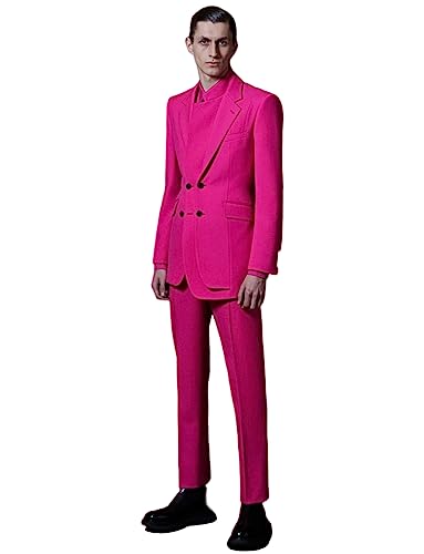 Costume deux pièces pour homme avec veste croisée et pantalon élégant sur mesure