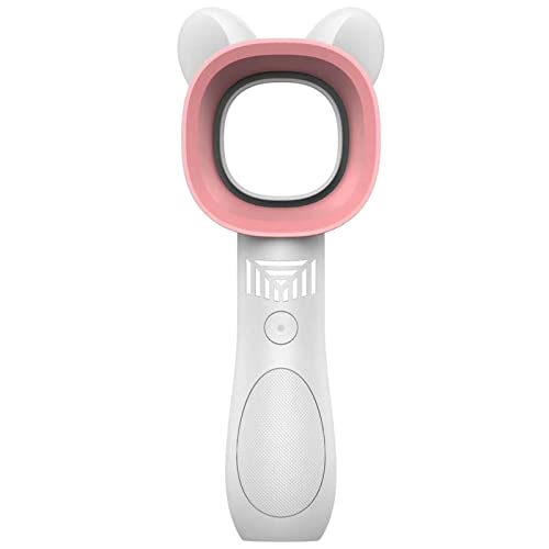 ポータブルハンドヘルド羽根なしファンミニ USB ファンかわいい羽根なしファン静音と充電式 3 レベル調整可能 簡易水冷 120mm (A, One Size)