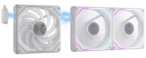 Image of darkFlash G16 120MM Magnetic ARGB PC Case Fans - 3 Pack, Tool-Free Installation, up to 2200RPM Cooling, 4-Pin PWM, Sync with Motherboard RGB Software(White)