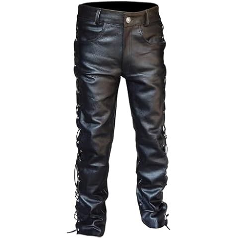 Pantalon steampunk à lacets en cuir - Generic Cover