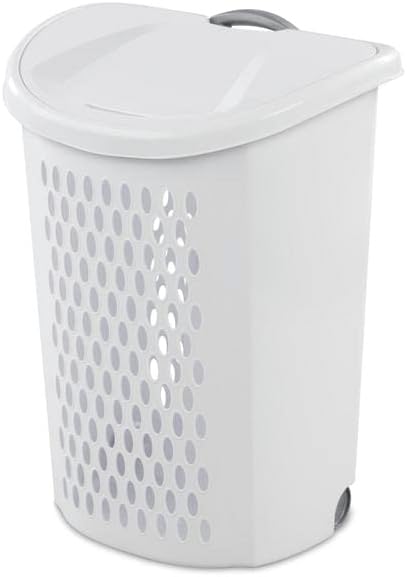 Sterilite Ultra Wheeled Hamper, White