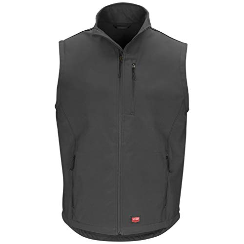 Red Kap Men's Softshell Vest, Charcoal, X-Large #TOP5