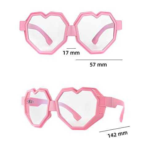 Image of laureles Fashion Heart Shaped Goggle Y2K Sunglasses Women One Piece Oversized Love Sun Glasses Men