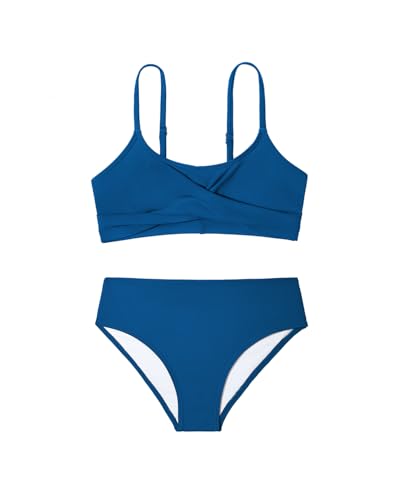 Image of Century Star Girls Swimsuits for Teens Bikini 2026 Solid Teen Bathing Suits Adjustable Straps Swimwear Padded 8-15 Years