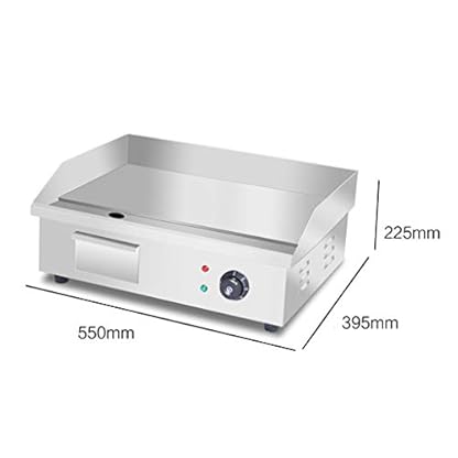 Elektrische Bratpfanne, Kommerzielle Elektrische Tischgrill Edelstahl Arbeitsplatte Grill BBQ Kochplatte Teppanyaki… – Bild 8