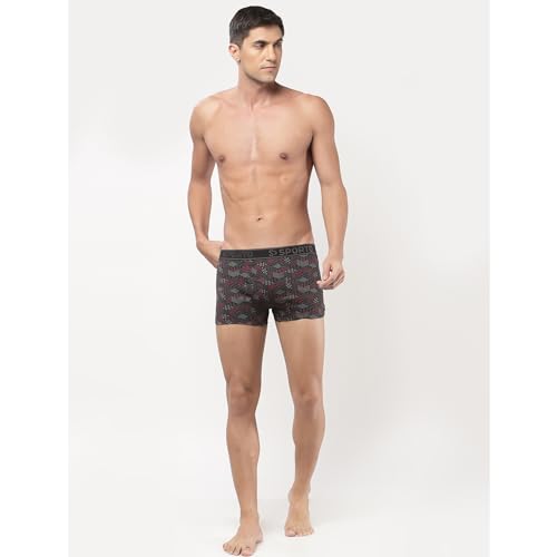 Image of sporto Macho Men's Cotton Spandex Trunk | Premium Single Jersey Fabric | Branded Outer Elastic Waistband | Double-Layer Contour Pouch | Breathable Innerwear