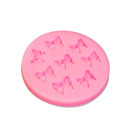 Clever Monster 8 Mini Bows Silicone Mould Fondant Sugar Bow Craft Molds Diy Cake Decorating, Mini Bow Silicone Fondant Mold Bowknot Candy Chocolate Mold Cake Cupcake Decoration For Birthday Party #TOP6