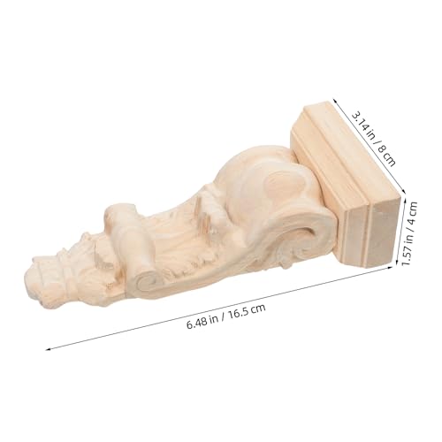 Soportes de madera sin acabado para repisas de chimenea y decoración 2