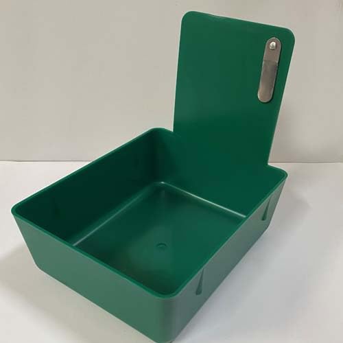 Forest Green Dental Lab Pan with Stainless Steel Clip 12pk 7" x 5¾" x 2½" Made in The USA